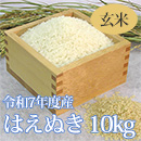 七色舟-山形県産はえぬき(玄米)　10kg