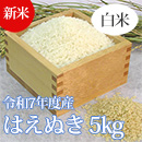 【新米】七色舟-山形県産はえぬき(白米精米)　5kg